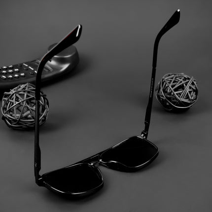 Nexus | Wayfarer Polarized Sunglasses (Black Lens | Shine Black Frame - PMG5052)