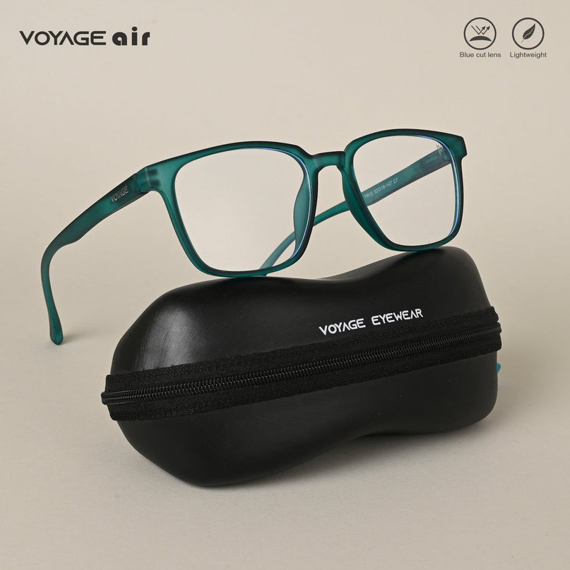 Voyage Air Green Square Eyeglasses for Men & Women - MG4548