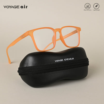 Voyage Air Orange Square Eyeglasses for Men & Women - MG4529