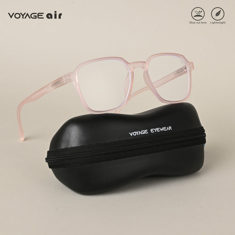 Voyage Air Pink Square Eyeglasses for Men & Women - MG4540
