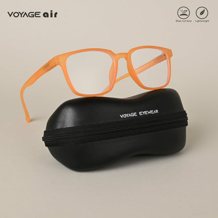 Voyage Air Orange Square Eyeglasses for Men & Women - MG4549