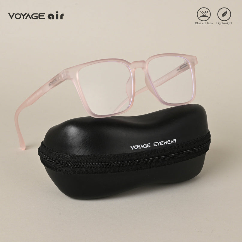 Voyage Air Pink Square Eyeglasses for Men & Women - MG4530