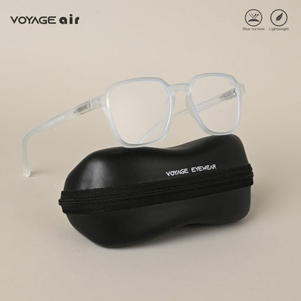 Voyage Air Light Blue Square Eyeglasses for Men & Women - MG4541