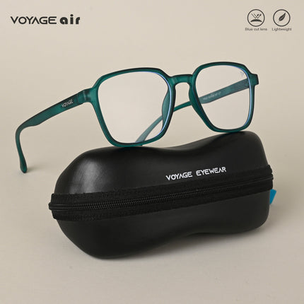 Voyage Air Green Square Eyeglasses for Men & Women - MG4538