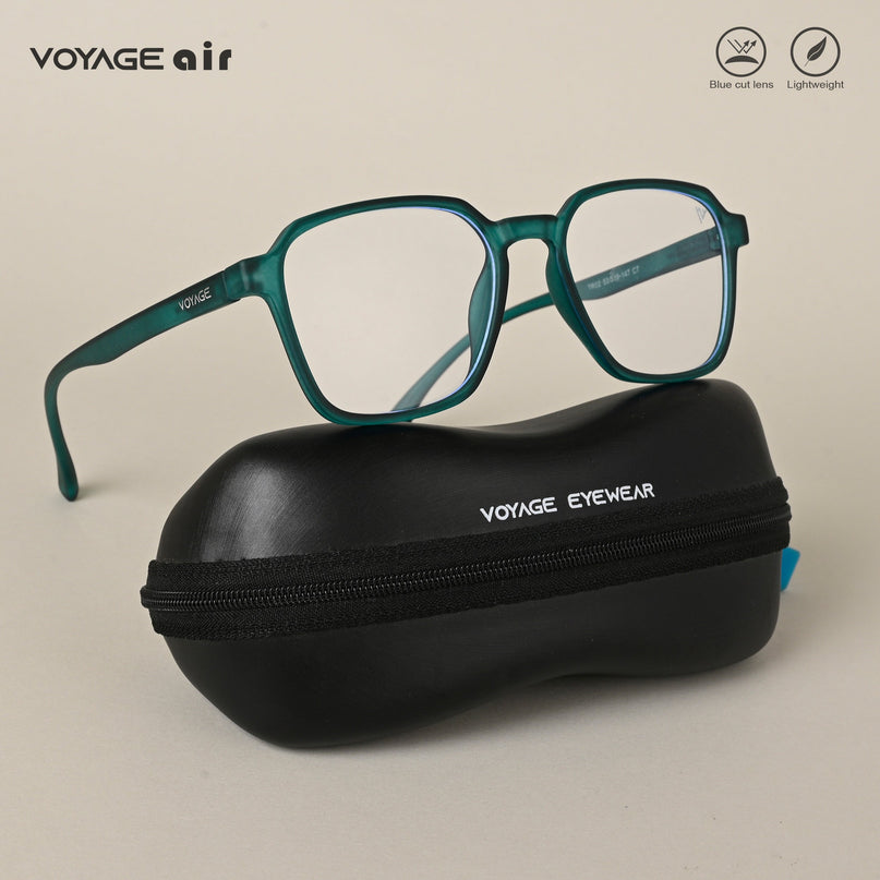 Voyage Air Green Square Eyeglasses for Men & Women - MG4538