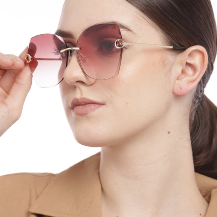 Elara | Red Over Size Sunglasses MG2882