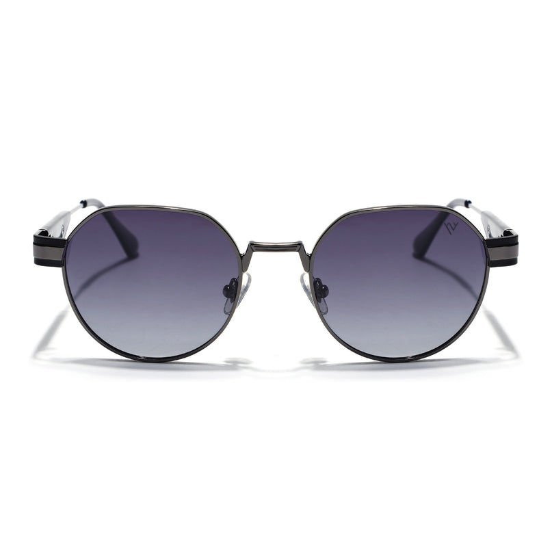 Round Sunglasses for Men & Women (Grey Lens | Grey Frame - MG7836)