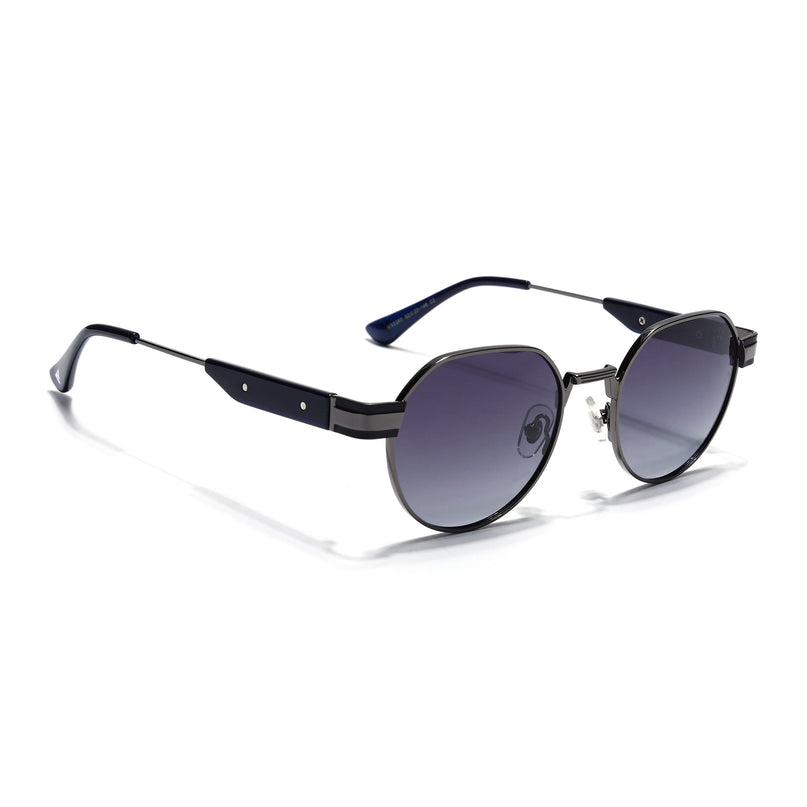 Round Sunglasses for Men & Women (Grey Lens | Grey Frame - MG7836)