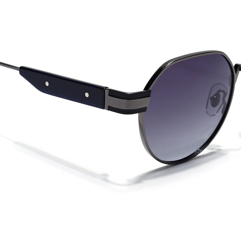 Round Sunglasses for Men & Women (Grey Lens | Grey Frame - MG7836)