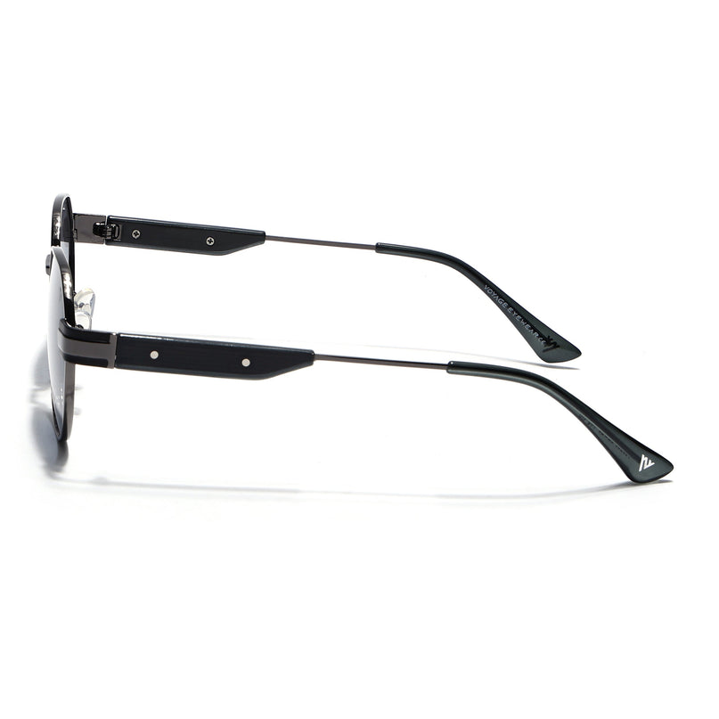 Round Sunglasses for Men & Women (Black Lens | Grey Frame - MG7837)