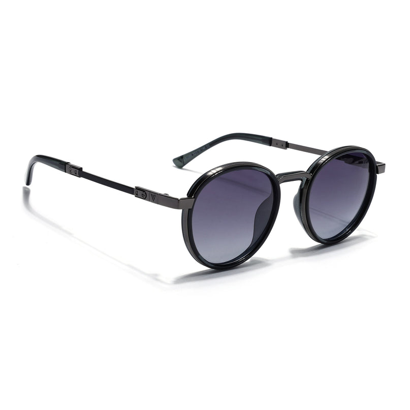 Round Sunglasses for Men & Women (Grey & Clear Lens | Grey Frame - MG7832)