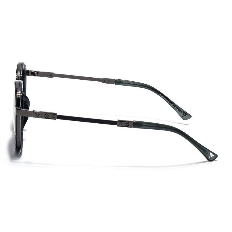 Round Sunglasses for Men & Women (Grey & Clear Lens | Grey Frame - MG7832)