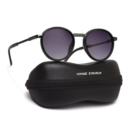 Round Sunglasses for Men & Women (Grey & Clear Lens | Grey Frame - MG7832)