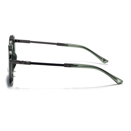 Round Sunglasses for Men & Women (Grey Lens | Green Frame - MG7834)