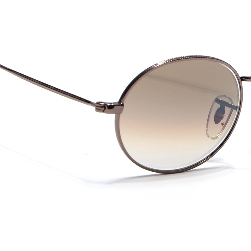 Oval Sunglasses for Men & Women (Brown & Clear Lens | Brown Frame - MG7552)