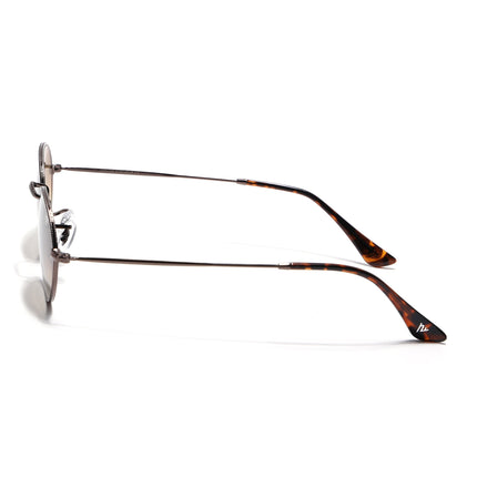Oval Sunglasses for Men & Women (Brown & Clear Lens | Brown Frame - MG7552)