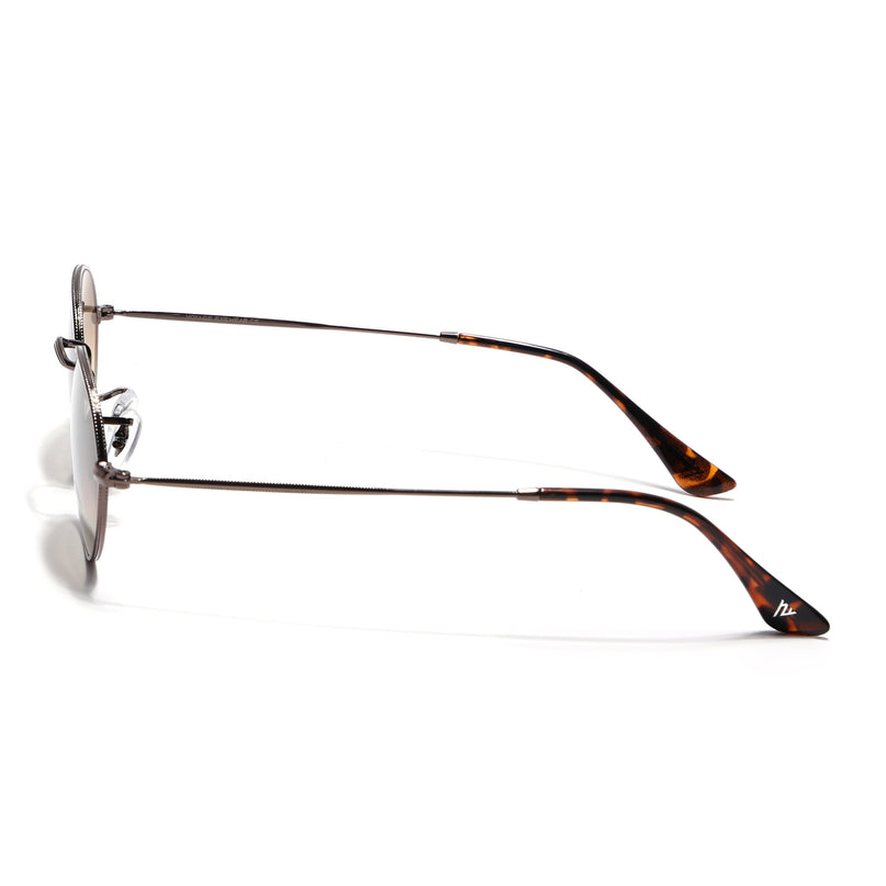 Oval Sunglasses for Men & Women (Brown & Clear Lens | Brown Frame - MG7552)