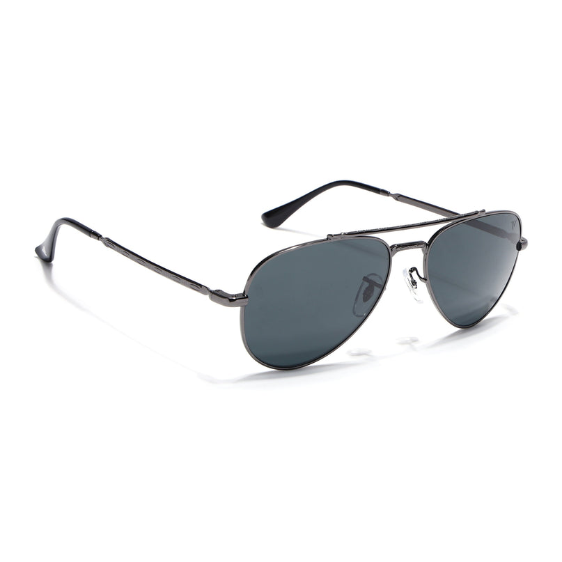 Aviator Sunglasses for Men & Women (Black Lens | Grey Frame - MG7619)