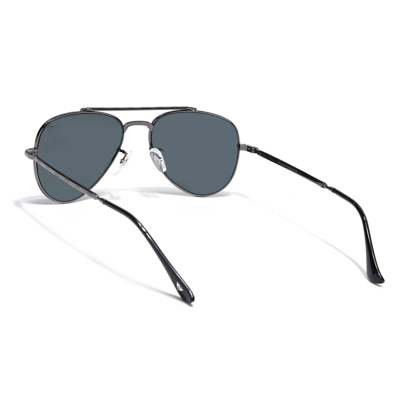 Aviator Sunglasses for Men & Women (Black Lens | Grey Frame - MG7619)