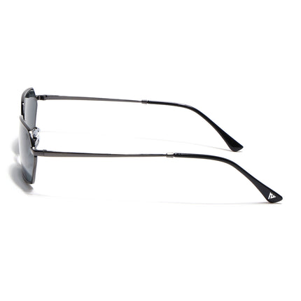 Hexagonal Sunglasses for Men & Women (Black Lens | Grey Frame - MG7631)