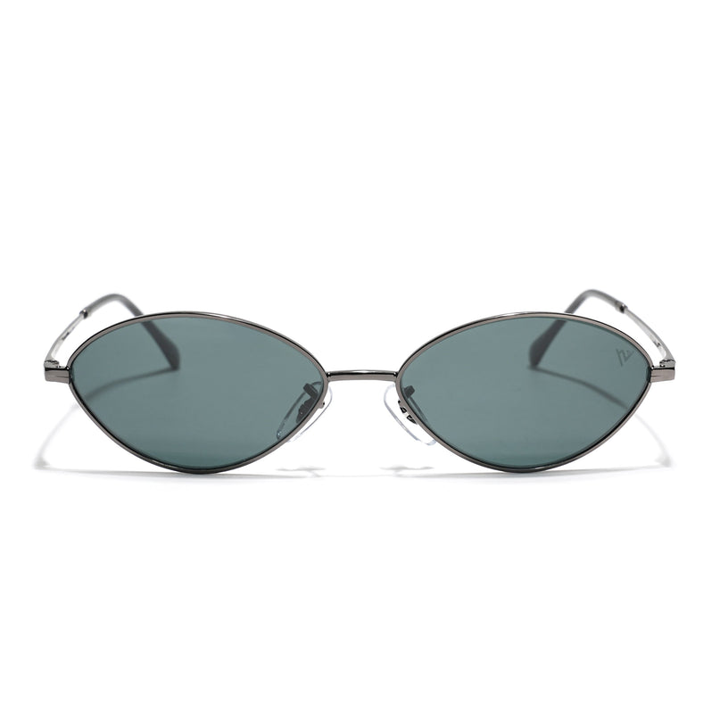 Malana | Black Oval Sunglasses | Grey Frame - MG7744