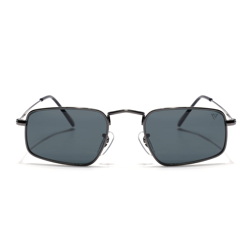 Rectangle Sunglasses for Men & Women (Black Lens | Grey Frame - MG7553)