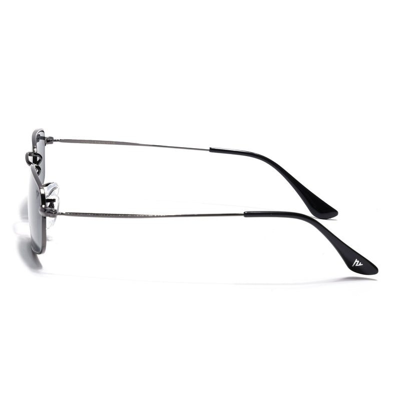 Rectangle Sunglasses for Men & Women (Black Lens | Grey Frame - MG7553)