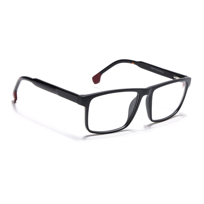 Voyage Matt Black Square Eyeglasses for Men & Women - MG4766-C2