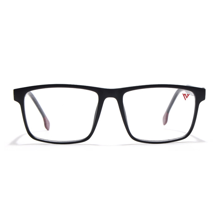 Voyage Matt Black Square Eyeglasses for Men & Women - MG4766-C2