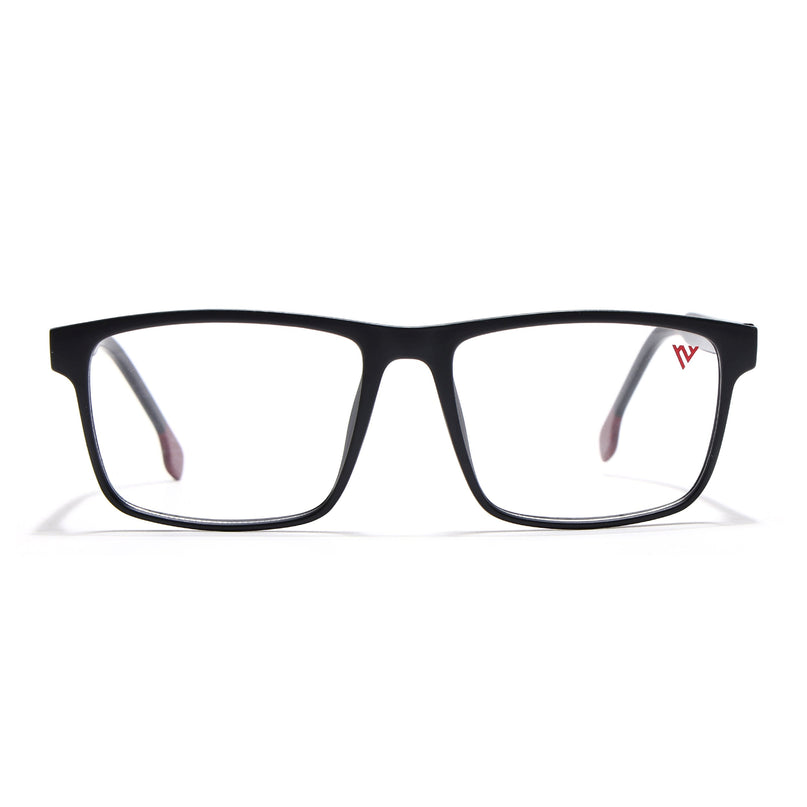 Voyage Matt Black Square Eyeglasses for Men & Women - MG4766-C2