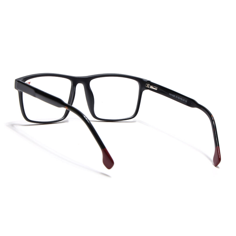Voyage Matt Black Square Eyeglasses for Men & Women - MG4766-C2