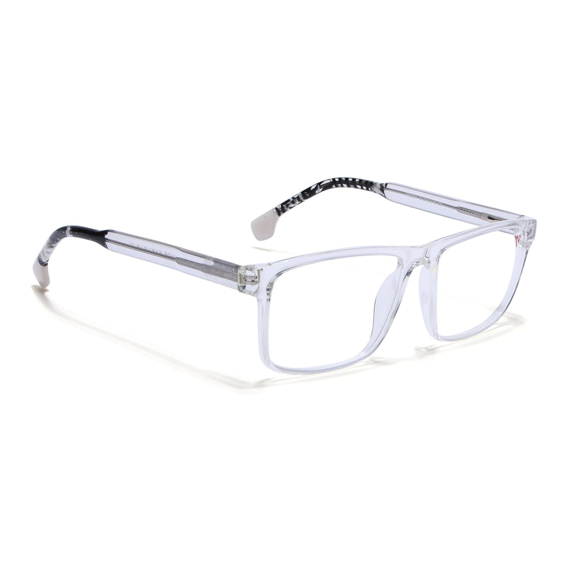 Voyage Transparent & Black Square Eyeglasses for Men & Women - MG4767-C3