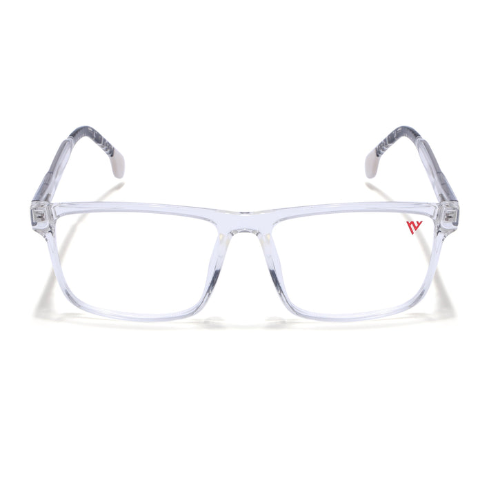Voyage Transparent & Black Square Eyeglasses for Men & Women - MG4767-C3