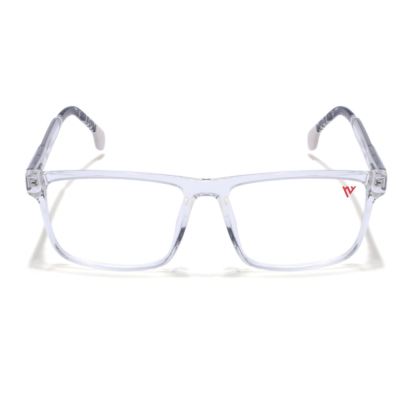 Voyage Transparent & Black Square Eyeglasses for Men & Women - MG4767-C3