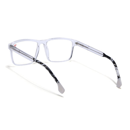 Voyage Transparent & Black Square Eyeglasses for Men & Women - MG4767-C3