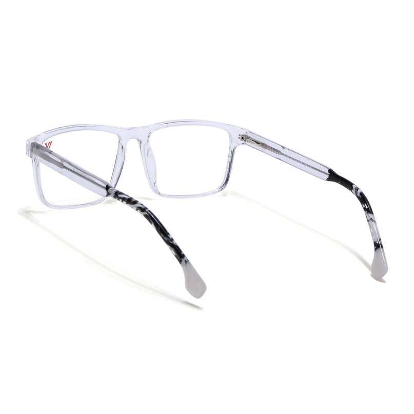 Voyage Transparent & Black Square Eyeglasses for Men & Women - MG4767-C3