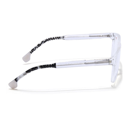 Voyage Transparent & Black Square Eyeglasses for Men & Women - MG4767-C3