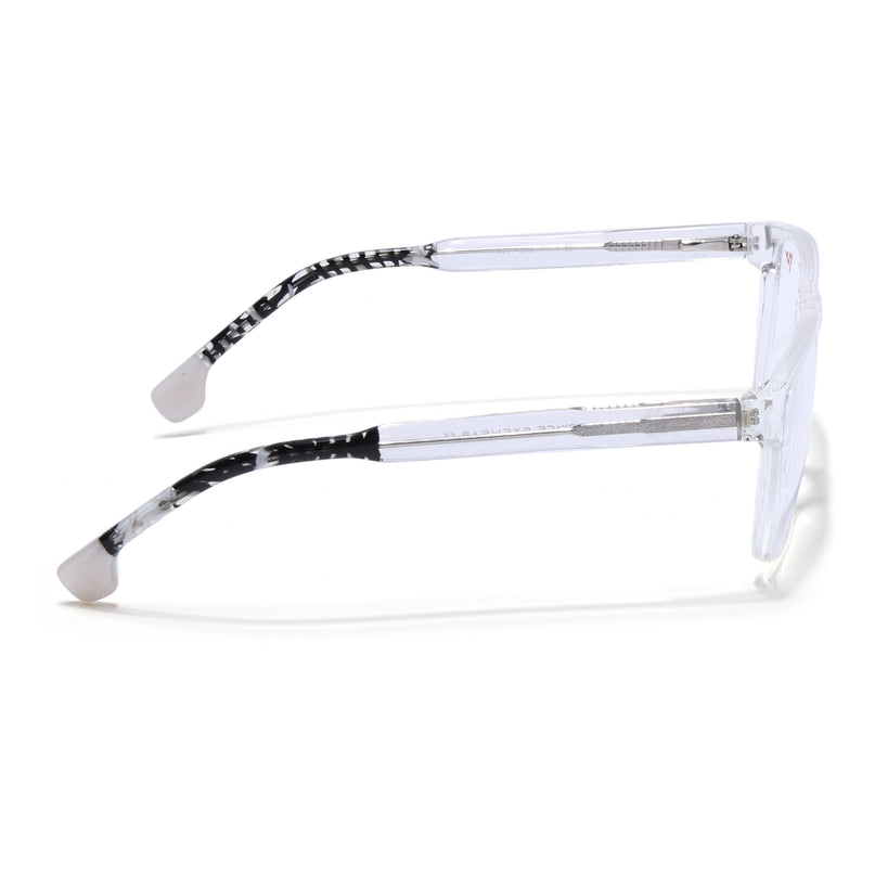Voyage Transparent & Black Square Eyeglasses for Men & Women - MG4767-C3