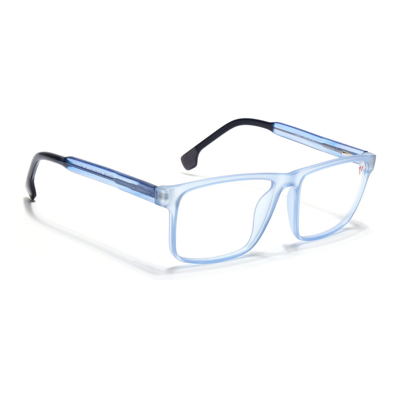 Voyage Transparent Blue Square Eyeglasses for Men & Women - MG4769-C5