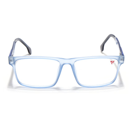 Voyage Transparent Blue Square Eyeglasses for Men & Women - MG4769-C5