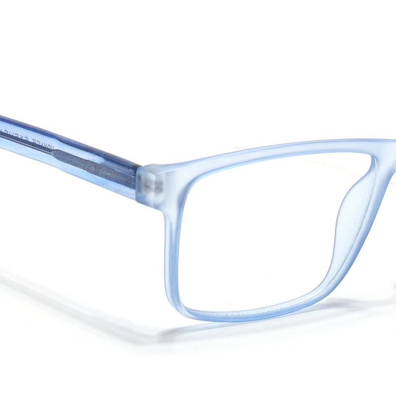 Voyage Transparent Blue Square Eyeglasses for Men & Women - MG4769-C5