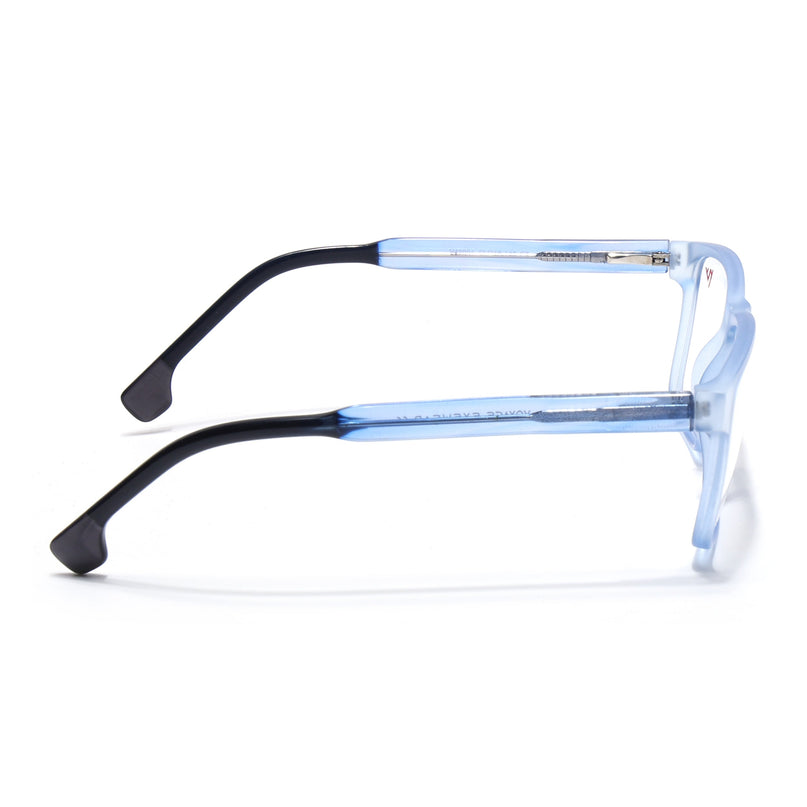 Voyage Transparent Blue Square Eyeglasses for Men & Women - MG4769-C5