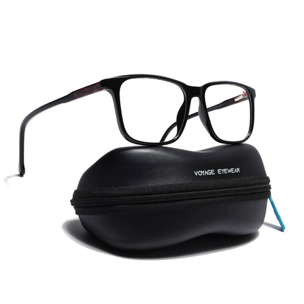 Voyage Shine Black Square Eyeglasses for Men & Women - MG4772-C1
