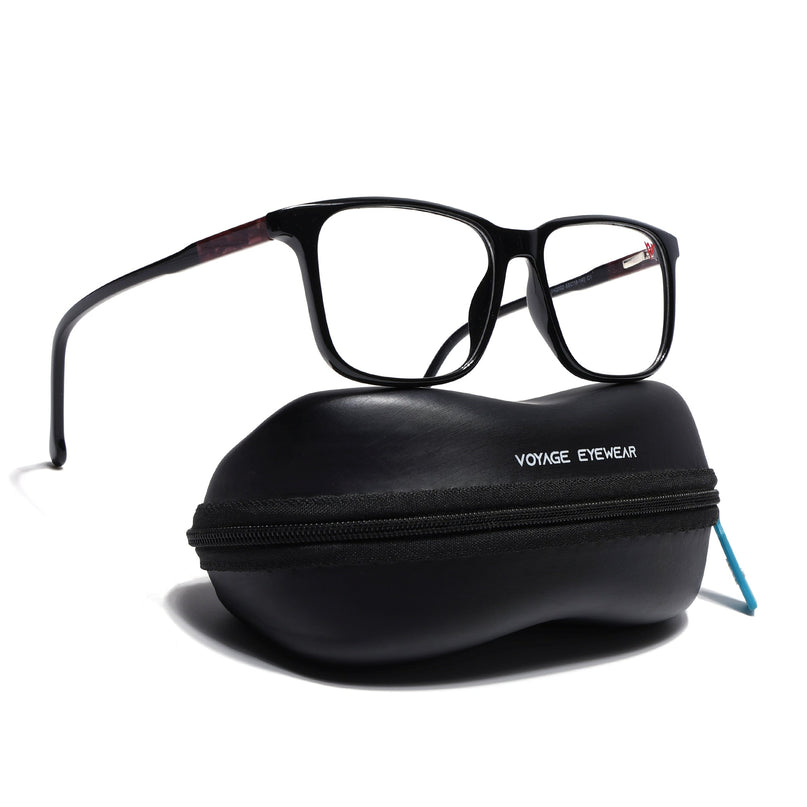 Voyage Shine Black Square Eyeglasses for Men & Women - MG4772-C1