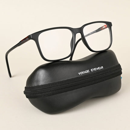 Voyage Matt Black Square Eyeglasses for Men & Women - MG4773-C2