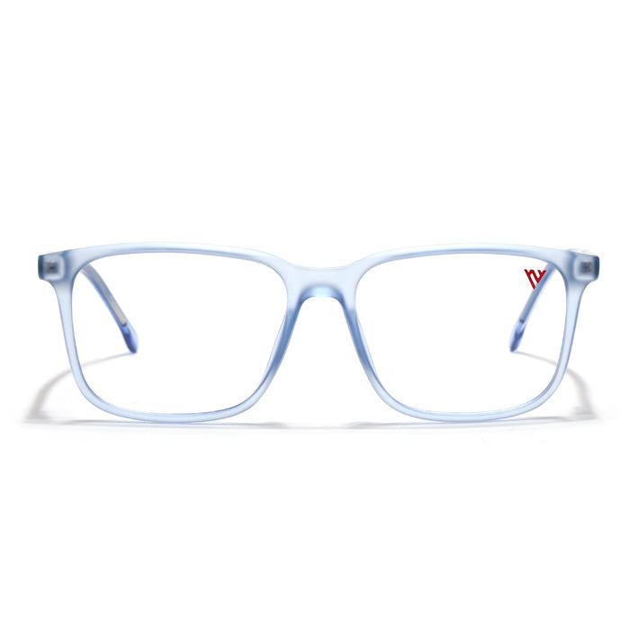 Voyage Transparent Blue Square Eyeglasses for Men & Women - MG4776-C5
