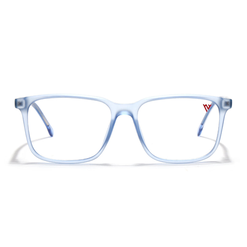 Voyage Transparent Blue Square Eyeglasses for Men & Women - MG4776-C5