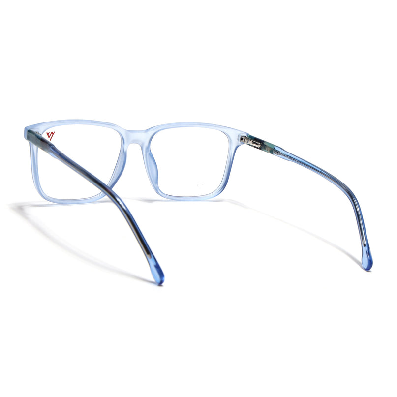 Voyage Transparent Blue Square Eyeglasses for Men & Women - MG4776-C5