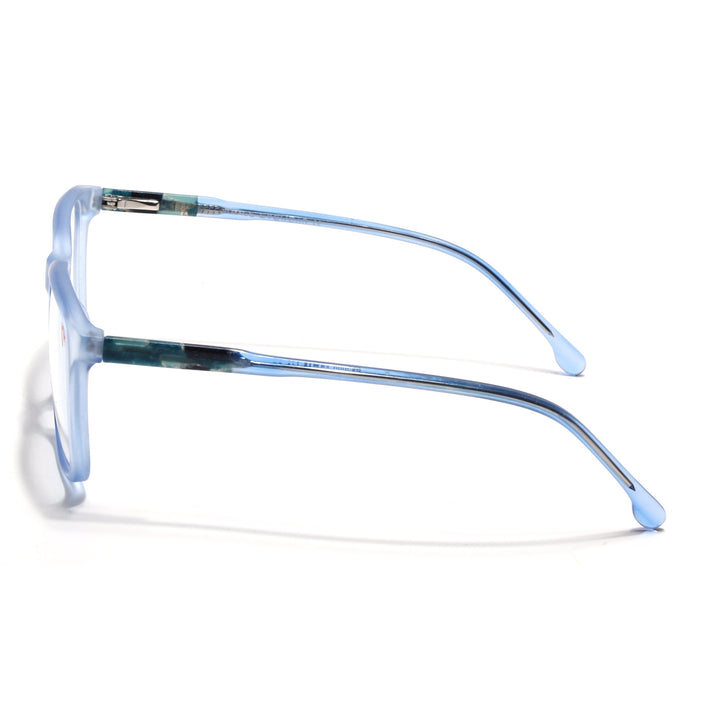 Voyage Transparent Blue Square Eyeglasses for Men & Women - MG4776-C5