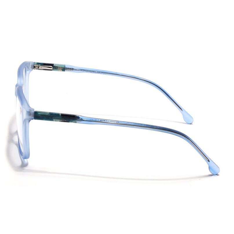 Voyage Transparent Blue Square Eyeglasses for Men & Women - MG4776-C5